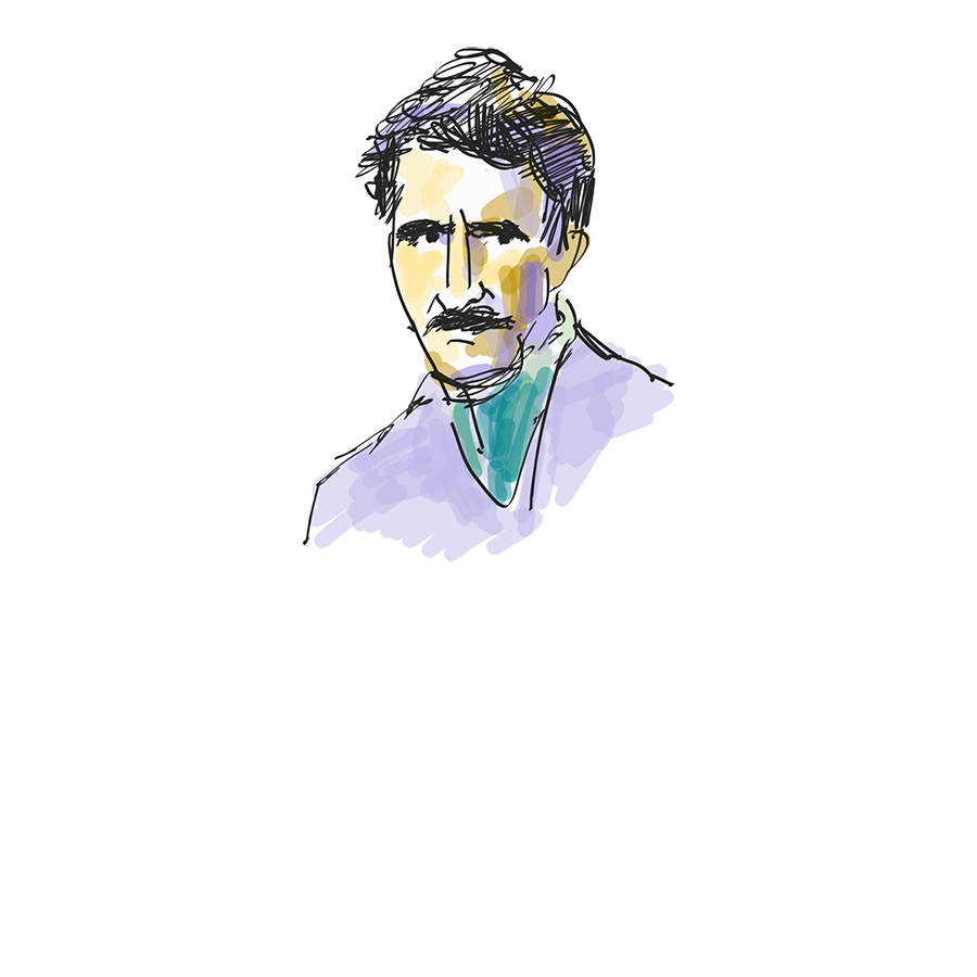Retrato dibujado de Mañungo