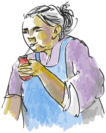 Retrato dibujado de Doña Juana, de Apiao