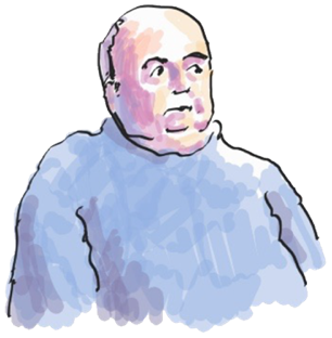 Retrato dibujado de Don Pedro, de Caulín