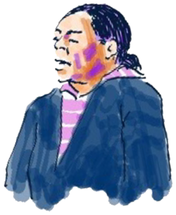 Retrato dibujado de Doña Zoila, de Compu