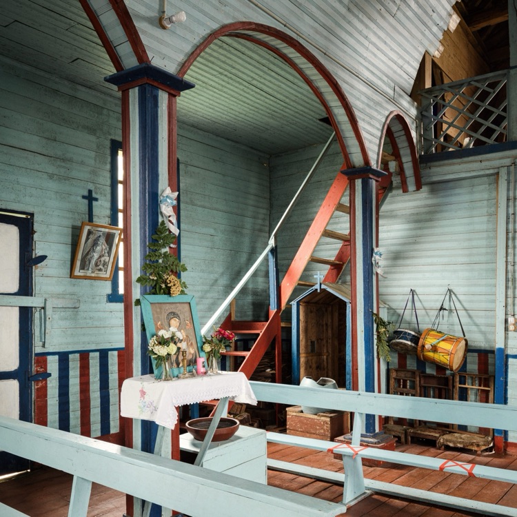 Las columnas de la iglesia de Matao, Chiloé