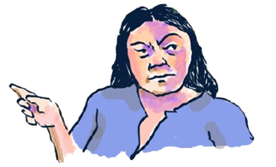 Retrato dibujado de Doña Silvia, de Puchilco