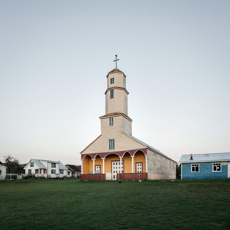 La volumetría de la iglesia de Quehui, Chiloé