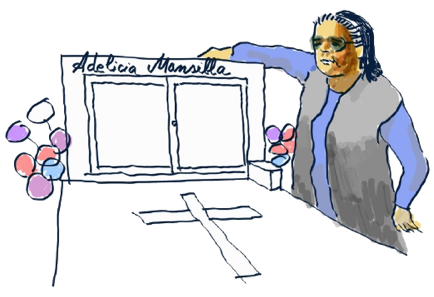 Retrato dibujado de Doña Tita, de Teupa