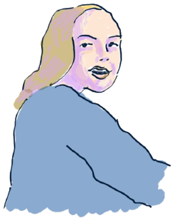 Retrato dibujado de Rafaela, de Teupa